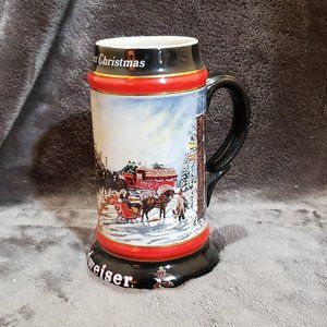 Budweiser 1992 Collectors Series A Perfect Christmas Holiday Stein Christmas Mug